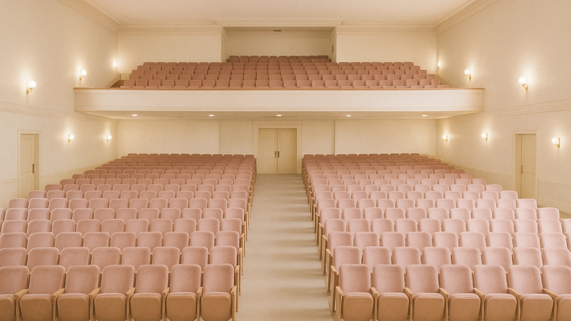 Oingo Boingo reunion guide to Former Members tour dates — an empty theatre auditorium seen from the stage
